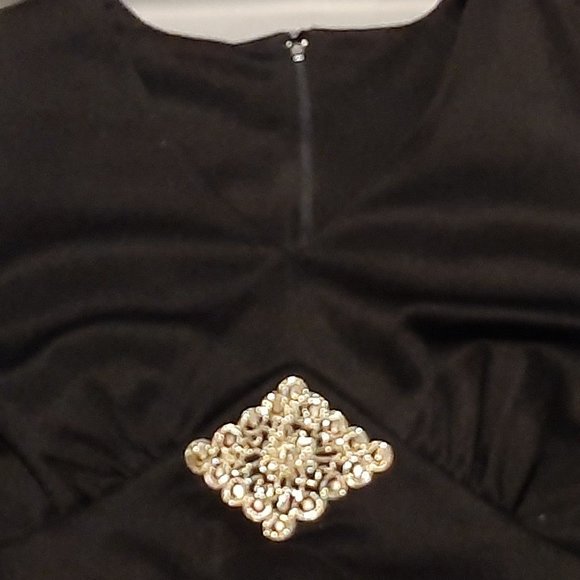 Vintage 1970 Formal Dress Made In Canada Rare Plus Size 16 - Picture 2 of 4